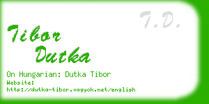 tibor dutka business card